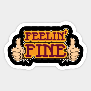 'Groovy Feeling Fine 70s Retro' Awesome 70s Vintage Sticker